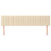 vidaXL Cabeceros tela crema 160x5x78/88 cm