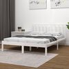 vidaXL Estructura de cama madera maciza blanco Super King 180x200 cm
