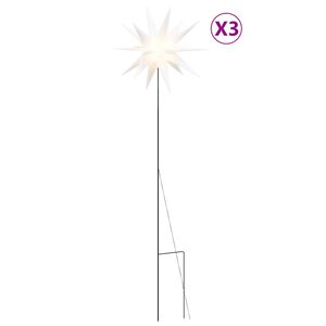 vidaXL L&aacute;mpara de Navidad LED plegable 3 unidades blanco 57 cm