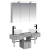vidaXL Juego de Muebles de Ba&ntilde;o 4 pcs Sonoma gris 100 x 14,5 x 70 cm