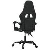 vidaXL Silla gaming giratoria cuero sint&eacute;tico negro y blanco