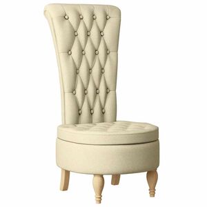 vidaXL Silla de estilo zueco Crema 56,5 x 70 x 110 cm tela