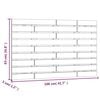 vidaXL Cabecero de cama de pared madera maciza pino negro 106x3x63 cm