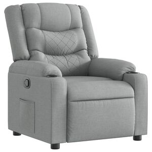 vidaXL Sill&oacute;n reclinable de tela gris claro