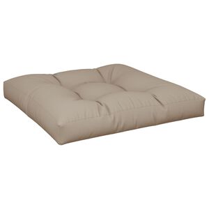 vidaXL Coj&iacute;n para sof&aacute; de palets de tela gris taup&eacute; 70x70x12 cm