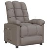 vidaXL Sill&oacute;n de masaje reclinable de tela gris taup&eacute;
