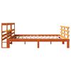 vidaXL Estructura cama con cabecero madera pino marr&oacute;n cera 180x200 cm