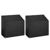 vidaXL Fundas bancos jard&iacute;n 2 uds 8 ojales polietileno 130x70x70/88 cm