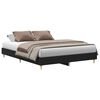 vidaXL Estructura de cama Roble Negro 203 x 153 x 25 cm