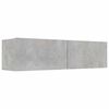 vidaXL Mueble para TV madera contrachapada gris hormig&oacute;n 120x30x30 cm