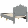 vidaXL Estructura de cama para niños pequeños con cabecera Gris Claro