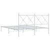 vidaXL Estructura cama sin colch&oacute;n con cabecero metal blanco 160x200cm