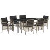 vidaXL Conjunto de Comedor de Jard&iacute;n 7 pcs Gris Claro rat&aacute;n sint&eacute;tico