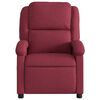 vidaXL Sill&oacute;n de masaje reclinable de tela color vino tinto
