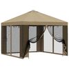 vidaXL Gazebo de jard&iacute;n con paredes laterales 3 x 3 m Beige