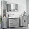 vidaXL Juego de muebles de ba&ntilde;o con caj&oacute;n con puerta 4 pcs Gris Sonoma