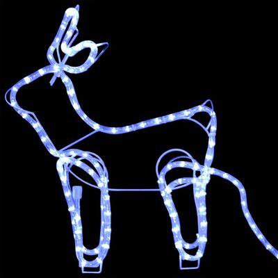 vidaXL Decoración navideña para jardín renos y trineo 576 LEDs