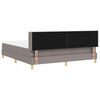 vidaXL Cama con Somier con colch&oacute;n Taup&eacute; 180 x 200 cm tela