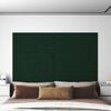 vidaXL Paneles de pared 12 uds terciopelo verde oscuro 90x15 cm 1,62m&sup2;