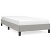 vidaXL Estructura de cama sin colch&oacute;n tela gris claro 90x200 cm