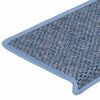 vidaXL Alfombrilla autoadhesiva escalera sisal 15 uds azul 65x21x4 cm