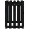 vidaXL Arriate elevado jard&iacute;n con valla madera pino negro 100x50x70cm