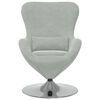 vidaXL Sillón huevo Gris Claro 63 x 73 x 90 cm Terciopelo