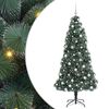 vidaXL &Aacute;rbol de Navidad Artificial Preiluminado con Set de Bolas Verde