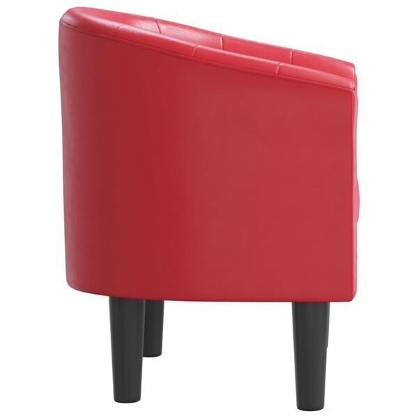 vidaXL Sill&oacute;n cuero sint&eacute;tico rojo