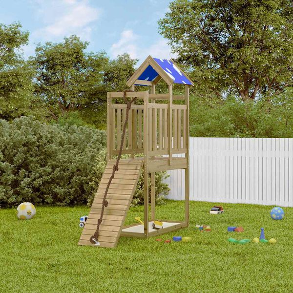 vidaXL Parque infantil de exterior madera de pino impregnada