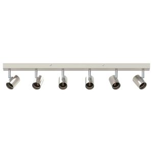 vidaXL Foco de techo con focos N&iacute;quel 73 x 6,5 x 11,5 cm Metal