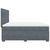 vidaXL Cama box spring con colch&oacute;n terciopelo gris oscuro 200x200 cm