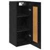 vidaXL Armario de pared Roble Negro 34,5 x 34 x 90 cm