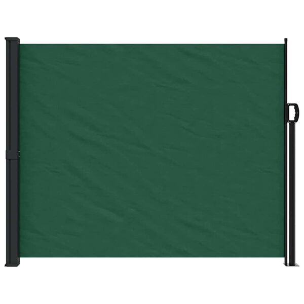 vidaXL Toldo lateral retr&aacute;ctil verde oscuro 160x500 cm