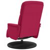 vidaXL Sill&oacute;n reclinable con reposapi&eacute;s terciopelo rojo tinto