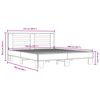 vidaXL Estructura cama madera ingenier&iacute;a metal gris Sonoma 150x200 cm