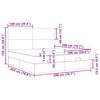 vidaXL Estructura de cama otomana con colchones tela negra 200x200cm