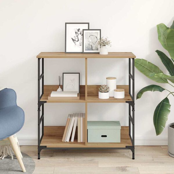 vidaXL Estante de libros Roble artisan 78.5 x 33 x 82 cm