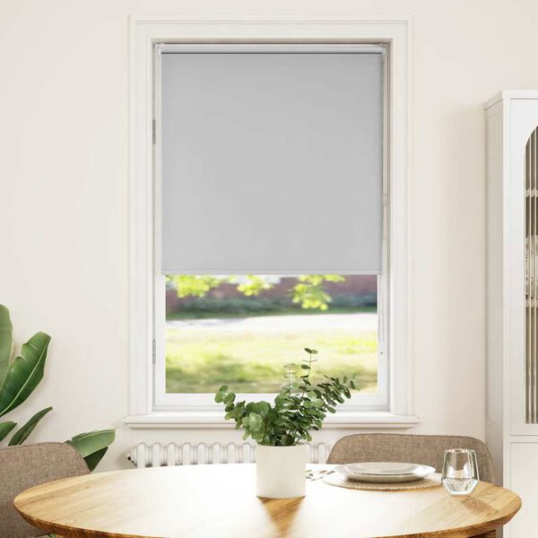 vidaXL Estor Enrollable Opaco gris claro 70x175 cm Tela Ancho 65,7 cm