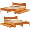 vidaXL Estructura cama con cajones madera pino marrón cera 135x190 cm