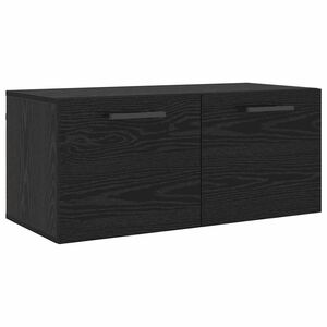 vidaXL Mueble de pared Roble negro 80 x 36.5 x 35 cm