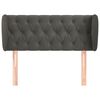 vidaXL Cabecero de terciopelo gris oscuro 103x23x78/88 cm