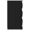vidaXL Aparador de madera contrachapada negro 70x35,5x67,5 cm
