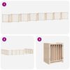vidaXL Puerta para perros plegable 15 paneles madera de &aacute;lamo 750 cm