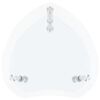 vidaXL Mesa auxiliar de ordenador vidrio transparente 38x38x50 cm