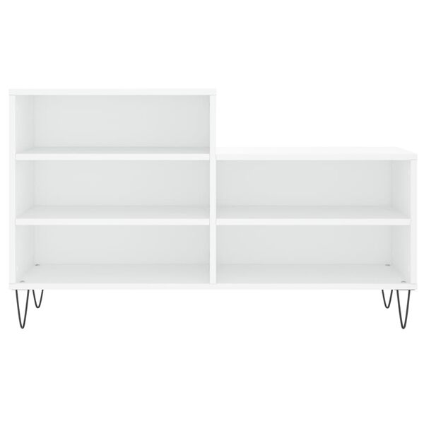 vidaXL Mueble zapatero madera contrachapada blanco 102x36x60 cm