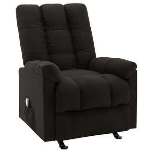 vidaXL Sill&oacute;n de masaje reclinable de tela negro