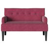 vidaXL Banco Chesterfield Rojo vino 112 x 65.5 x 75 cm Terciopelo