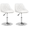vidaXL Sillas de comedor 2 unidades cuero sint&eacute;tico blanco