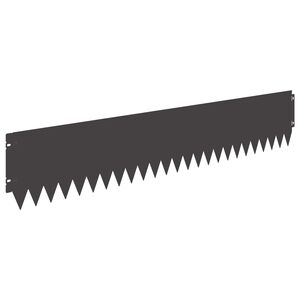 vidaXL Borde de C&eacute;sped 10 uds. 103 x 20 cm Acero Negro